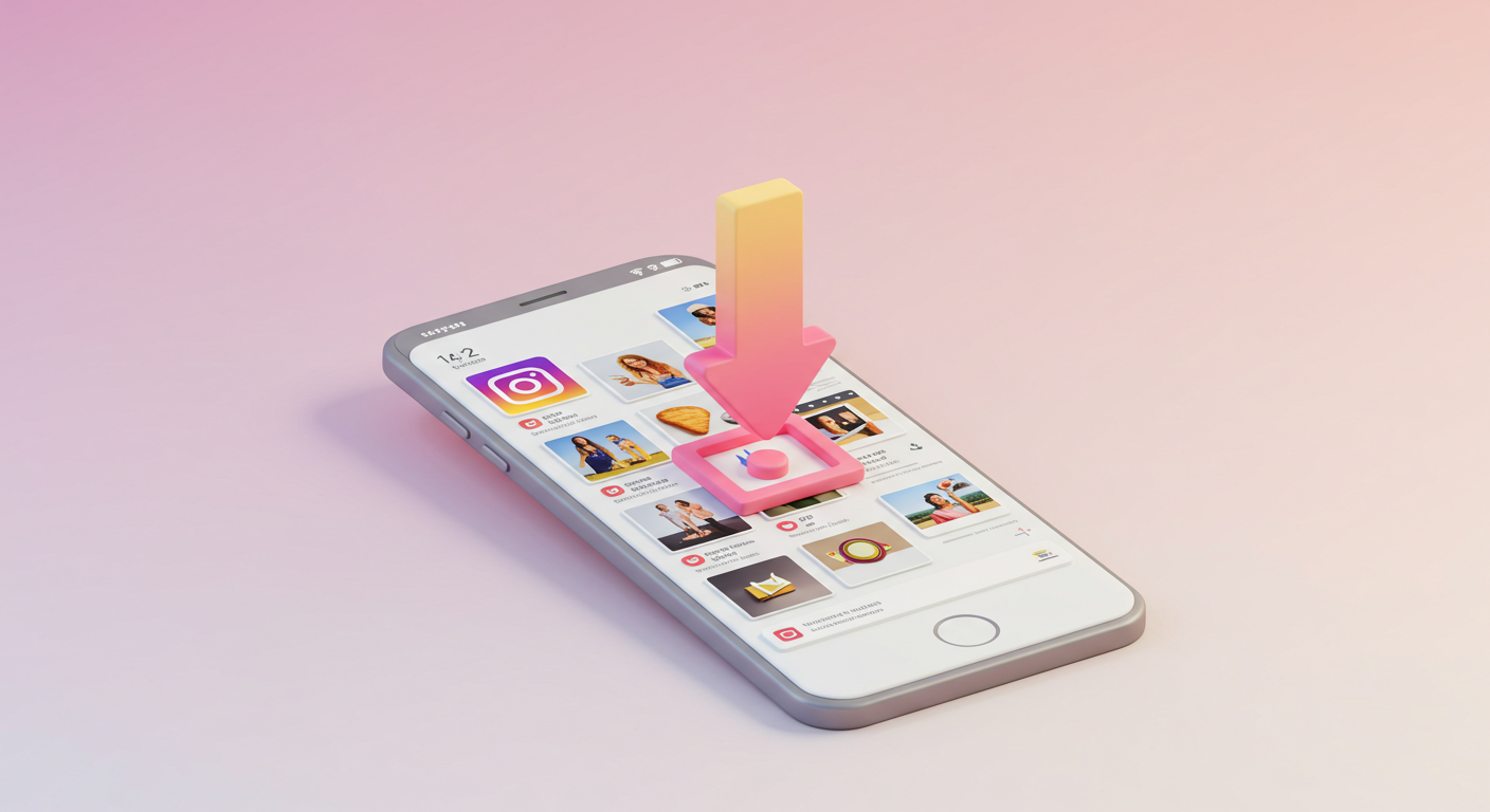 Interface de download do Instagram mostrando como baixar vídeos e fotos